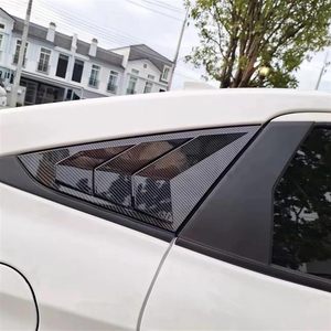 ช่องระบายอากาศหลังรถยนต์สำหรับ Toyota Yaris <span class=keywords><strong>Ativ</strong></span>/Vios ปี <span class=keywords><strong>2023</strong></span> 2024 2025 ลายคาร์บอนไฟเบอร์  ฝาครอบช่องระบายอากาศด้านข้าง สีดำเงา - Product Image 6