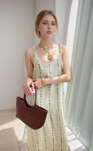 Abito da donna elegante in misto lino senza maniche senza maniche Maxi abito Casual moda con volant orlo modello solido fornitore all'ingrosso <span class=keywords><strong>Online</strong></span> - Product Image 3