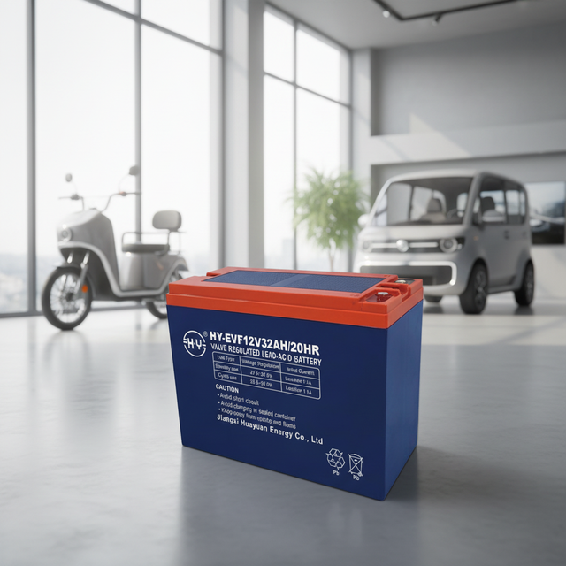 EVF12V32AH Valve Regulated Sealed Lead Acid Battery for Electric Tricycle/Quadricycle Golf Carts Boats-Long Cycle Life 8-Year