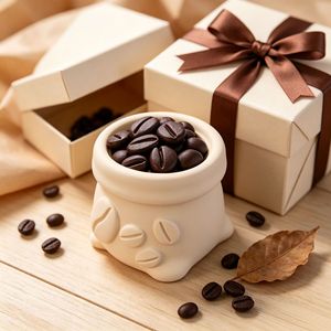 FUSEJOY3D ของตกแต่งถุงเมล็ดกาแฟแบบพิมพ์ 3 มิติ, ของตกแต่งตั้งโต๊ะ, ตุ๊กตา, ของตกแต่งสำนักงานแบบสร้างสรรค์, ของขวัญ - Product Image 4