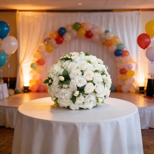 Dekorasi Pernikahan: Set Meja Utama, Latar Belakang Meja, Rak, Gapura, Dekorasi Lantai, Rangkaian Bunga Pink Panjang - Product Image 3