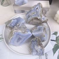 Geoda de Cristal de Ágata de Encaje Azul Natural al por Mayor para Colección