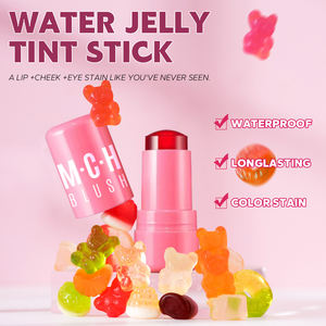 Etiqueta privada vegana duradera a prueba de agua al por mayor agua de refrigeración labio mejilla Rosa bálsamo brillo gelatina tinte mancha colorete palo - Product Image 3