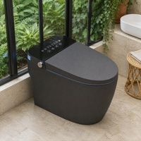 WC intelligent sans réservoir, finition mate, monobloc allongé, sans bride, chasse automatique, bidet, siège chauffant, massage, lavage, LED