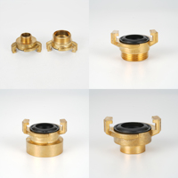 Raccord rapide en laiton poli forgé pour tuyau, raccords de tuyauterie 3/8"-1 1/2" traités par rectification, pour jardin HongTeng ISO