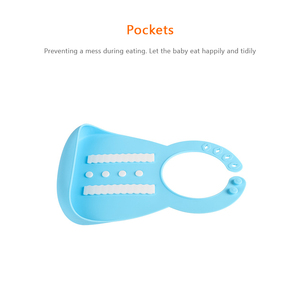Excelente regalo de la ducha del bebé <span class=keywords><strong>2</strong></span> colores disponibles Anti-sucio de silicona Roll babero para desordenado comedores - Product Image 4