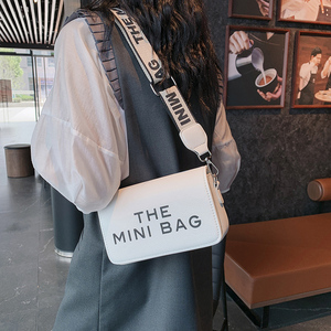 Wholesale Custom Women "THE MINI BAG" Letter Print Crossbody Bag Adjustable Wide Strap Casual PU <strong>Leather</strong> Shoulder <strong>Purse</strong> - Product Image 3