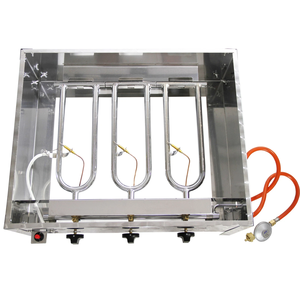 Parrilla de barbacoa de mesa para jardín al aire libre profesional 2 llamas acero inoxidable cepillado moderno <span class=keywords><strong>Gastro</strong></span> Gas Grill Roaster Griddle Master - Product Image 6