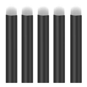 Sharp U14 16 12 18 <span class=keywords><strong>agujas</strong></span> de <span class=keywords><strong>Microblading</strong></span> negras 0,16/0,18mm esterilizadas <span class=keywords><strong>Nano</strong></span> hoja permanente ceja tatuaje <span class=keywords><strong>Microblading</strong></span> herramienta - Product Image 1