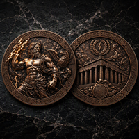 Moneda Conmemorativa Personalizada 3D de Zeus, Dios Griego, en Bronce Antiguo, con Relieve Alto, Moneda de Desafío de Leyendas Míticas para Colección y Regalo