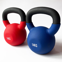 Kettlebells en fonte recouvertes de néoprène, colorées, écologiques, personnalisables, avec poids et couleur au choix, prix de gros usine Zhuoling