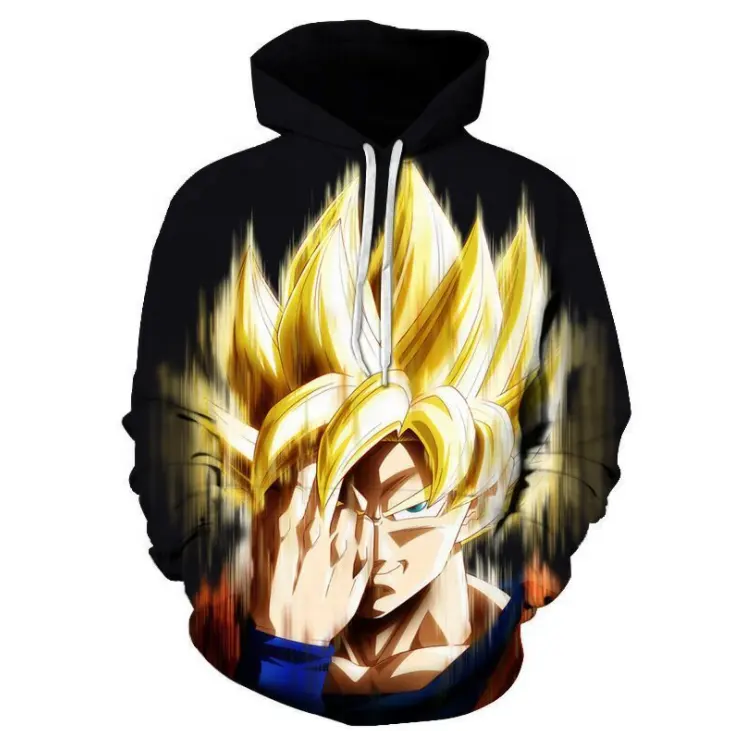 PINYU Anime Goku 3D Print Sweater Fashion Pullover Hoodie Kangaroo Pocket Dragon the Ball Hoodie