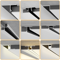 Profils de fermeture de plafond Panneaux de faux plafond cachés Raccords d'angle muraux en aluminium Accessoires de carreaux de passage