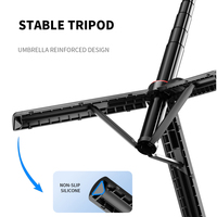 Trépied perche à selfie magnétique séparable C20 à double griffe froide, télescopique et pliable, avec tige en alliage d'aluminium de 1300 mm et pas de vis 1/4