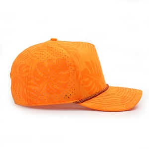 L'impression de casquette à changement de couleur magique de nouvelles technologies peut être conçue avec impression activée par l'eau 5 chapeaux de camionneur Snapback avec corde - Product Image 4