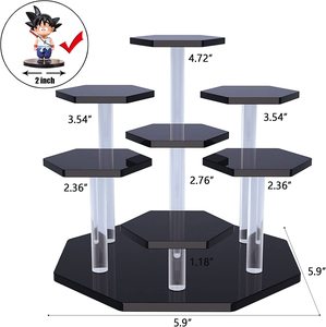 Présentoir acrylique à 7 niveaux pour figurines jouets et poupées à collectionner <span class=keywords><strong>bijoux</strong></span> figurines d'<span class=keywords><strong>action</strong></span> Collection support organisateur - Product Image 3