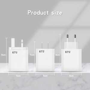 ชุดที่ชาร์จโทรศัพท์ USB ติดผนัง120W 67W 33W พร้อมสายดาต้า Type C 6A US EU - Product Image 4