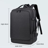 Sac à dos pour ordinateur portable grande capacité pour hommes, style élite professionnel, en polyester avec fermeture éclair et sangle à coussin d'air, vente en gros