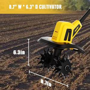 Cultivador Eléctrico Inalámbrico de 18V con Batería de Iones de Litio, Herramienta Agrícola para Jardín, Maquinaria Agrícola - Product Image 4