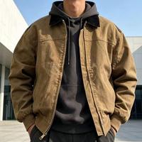 Veste de travail zippée, vêtement en toile, veste bomber coupe-vent respirante unisexe