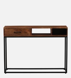 Mesa Consola de madera de mango moderna con 1 cajón, muebles de hogar portátiles para cocina, comedor, Hotel, Villa para aplicación de entrada - Product Image 1