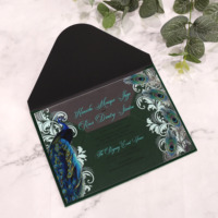 Cartes d'invitation de mariage en acrylique avec impression UV personnalisée de 5x7 pouces