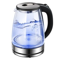 Bouilloire Électrique Sans Fil en Verre de Haute Qualité, Meilleure Vente, Arrêt Automatique, Base Rotative à 360 Degrés, Usage Domestique, Portable