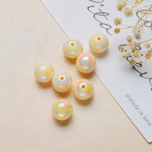 Cuentas sueltas acrílicas 200 unids/bolsa 16mm placa UV cuentas redondas acrílico cuentas sueltas redondas fabricación de joyas - Product Image 3