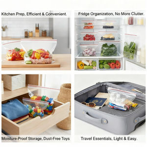 Emballage alimentaire de qualité alimentaire à fond carré, scellage robuste, réutilisable pour céréales, légumineuses, fruits secs, lait et aliments pour animaux de compagnie - Product Image 3