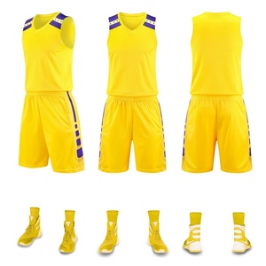 Ensemble de maillots de basket-ball personnalisés de qualité supérieure pour adultes unisexes, respirants, absorbant la transpiration, taille plus, imprimés, séchage rapide - Product Image 6