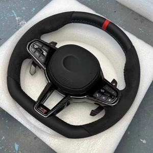 Volant en fibre de carbone avec palettes de changement de vitesse pour <span class=keywords><strong>Toyota</strong></span> A90 GR <span class=keywords><strong>Supra</strong></span> <span class=keywords><strong>MK4</strong></span> MK5 G80 2019 2020 2021 2022 2023 2024 2025 2026 - Product Image 5