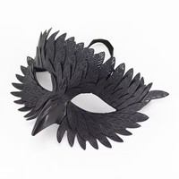 Masques de mascarade HLC Black Bird Beak, demi-masques de carnaval en forme de hibou et de corbeau avec plumes, accessoires de cosplay pour Halloween, masques de fête