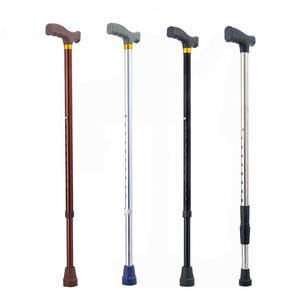 Adjustable Lightweight Aluminum Alloy <b>Walking</b> <b>Stick</b> With Rubber Tip For Elderly And Hiking Use - Product Image 1
