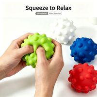 Logo personnalisé en silicone pour Fidget Ball OEM, motif cube 3D, jouet anti-stress à presser pour adultes