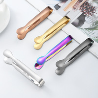 Vente en gros usine – Pinces à glaçons miniatures modernes effet miroir 4,3 pouces, en acier inoxydable 304, durables, de qualité alimentaire supérieure pour le service
