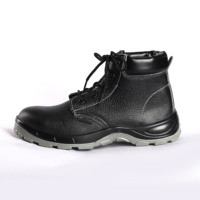 Vente en gros à bas prix Chaussures de sécurité de jogging de sécurité en cuir gaufré à bout en acier coupe moyenne