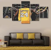 NBA Cầu Thủ Bóng Rổ Kobe Bryant 5 Miếng In Ấn Hiện Đại Poster Canvas Vẽ Tranh Tường Nghệ Thuật Trang Trí Nội Thất