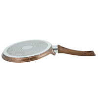 Poêle à crêpes antiadhésive avec épandeur 22cm Revêtement sans PFOA Cuisine commerciale Utilisation Logo personnalisé Poêle à crêpes pour Brunch Restaurant