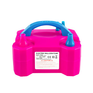 Bomba Eléctrica para Globos de Doble Orificio, Rosada, de ABS, Inflado Automático para Cumpleaños y Bodas - Product Image 2