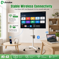 Tablette Android 4K de 43 pouces pour affichage numérique avec support mural pour ascenseurs, commerce de détail et restaurants