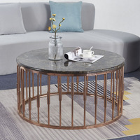 Ensemble de tables basses modernes en métal pour salon, hôtel, bureau à domicile, style luxe, fabriqué à Foshan