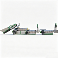 Machine de granulation de plastique à trois étages facile à utiliser pour le recyclage des déchets, granulateur de granulés de plastique