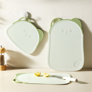 Planche à découper en forme d'ours, rectangulaire, en PP, lavable au lave-vaisselle, pour aliments pour bébés, fruits, fournitures de cuisine - Product Image 1