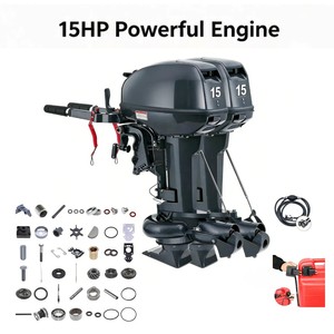 Moteur hors-bord 15 CV 2 temps à propulsion par jet, démarrage manuel, essence, pour eaux peu profondes - Product Image 2