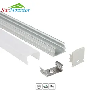 Foco de perfil Led de aluminio de 3m para iluminación interior, perfil led de Alu, perfil de aluminio de tira Led Perfil de luz
