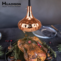 Huadison équipement de restauration Buffet nouvelle lampe d'isolation télescopique ascenseur suspendu 304 lustre alimentaire Buffet lampe chauffante