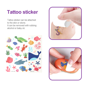 <span class=keywords><strong>Kit</strong></span> d'artisanat de <span class=keywords><strong>peinture</strong></span> <span class=keywords><strong>sur</strong></span> pierres en plastique avec pierres lumineuses, formes de pierres réalistes, tatouages, autocollants diamant et pinceaux pour enfants - Product Image 3