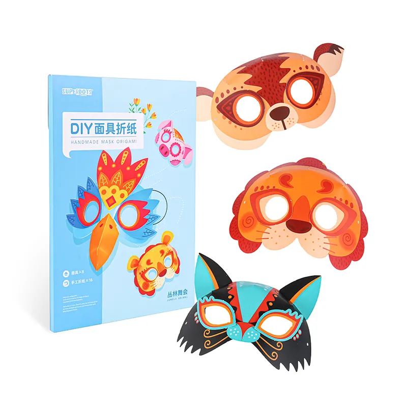 Neue Designs benutzer definierte Kinder DIY Maskerade Masken, hochwertige kreative Designs Party Gesicht Maske Spielzeug für Werbe geschenke