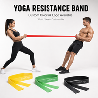 Bande élastique de yoga en latex épais à forte résistance pour accessoires de gym avec emballage personnalisé écologique – Vente en gros