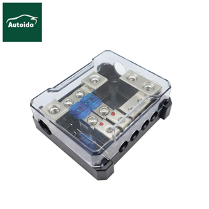 Portafusibili Universale 12V 24V 60A per Stereo Auto, Blocco di Alimentazione con Una Ingressione e Tre Uscite, Unità ANS per Auto, Camion, <span class=keywords><strong>Barca</strong></span>, Camper, Lavori di Modifica Audio - Product Image 1